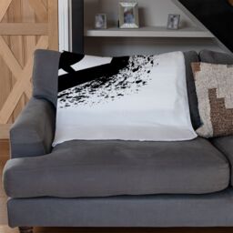 Benjamin Tate Design Surfer Silhouette Blanket in Natural - Size: 120 cm x 150 cm - thumbnail 2