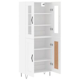 Berkfield Home Highboard White 69.5x34x180 cm Engineered Wood - thumbnail 4