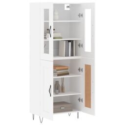 Berkfield Home Highboard White 69.5x34x180 cm Engineered Wood - thumbnail 3
