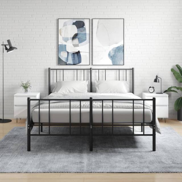 Berkfield Home Bedside Cabinets 2 pcs White 40x35x50 cm Engineered Wood - Size: 40 x 35 x 50 cm - image 1