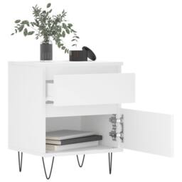 Berkfield Home Bedside Cabinets 2 pcs White 40x35x50 cm Engineered Wood - Size: 40 x 35 x 50 cm - thumbnail 4