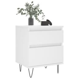 Berkfield Home Bedside Cabinets 2 pcs White 40x35x50 cm Engineered Wood - Size: 40 x 35 x 50 cm - thumbnail 3