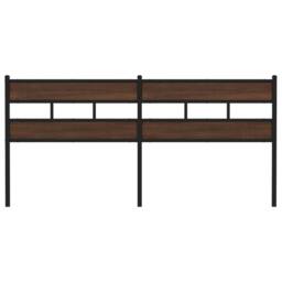 Berkfield Home Headboard Brown Oak 180 cm Steel & Engineered Wood - thumbnail 3