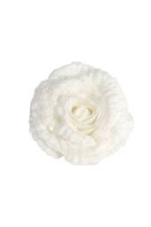 KDMD White Rose with Glitter & Clip Dia18cm 2 Pack - thumbnail 1