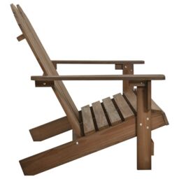 Berkfield Home 2-Seater Garden Adirondack Chair Solid Fir Wood Brown - thumbnail 3