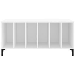 Berkfield Home Record Cabinet White 100x38x48 cm Engineered Wood - Size: 100 x 38 x 48 cm - thumbnail 5