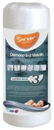 Sareer Furniture Limited Diamond 8 Inch Memory Foam Mattress in White - Size: Double - thumbnail 5