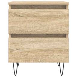 Berkfield Home Elegant Bedside Cabinet Sonoma Oak 40x35x50 cm Engineered Wood in Light Brown - Size: 40 x 35 x 50 cm - thumbnail 5