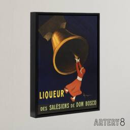 "Artery8 Angelus Liquor of Priests Advert Framed Canvas Wall Art Print Cappiello in Blue - Size: W12"" x H16""" - thumbnail 2