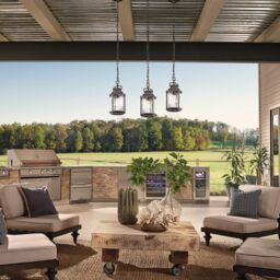 Netlighting Ashland Bay 1 Light Small Outdoor Ceiling Chain Lantern Zinc IP44 E27 in Grey - thumbnail 2