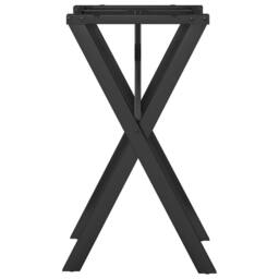 Berkfield Home Durable Dining Table Legs X-Frame 40x40x73 cm Steel in Black - Size: 40 x 40 x 73 cm - thumbnail 5