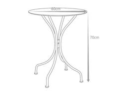 Vente-unique Round Metal Garden Table D.60Cm - Almond Green - MIRMANDE By MYLIA - thumbnail 6