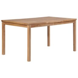 Berkfield Home Garden Table 150x90x77 cm Solid Teak Wood in Brown - Size: 150 x 90 x 77 cm - thumbnail 1