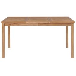Berkfield Home Garden Table 150x90x77 cm Solid Teak Wood in Brown - Size: 150 x 90 x 77 cm - thumbnail 2