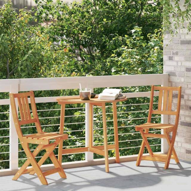 Berkfield Home Classic Folding Garden Chairs 2 pcs 36x46x85 cm Solid Wood Acacia in Brown - Size: 36 x 46 x 85 cm - image 1