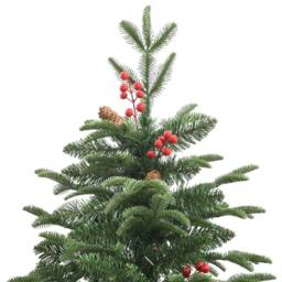 Berkfield Home Beautiful Artificial Hinged Christmas Tree with Cones & Berries in Green - thumbnail 4