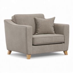 The Great Sofa Company Jackson Chenille Snuggle Chair in Stone - Size: Armchair - thumbnail 2