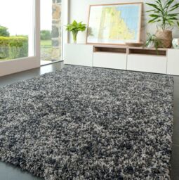 Kukoon Grey Charcoal Super Soft Shaggy Area Rug in Stone - Size: 120 cm x 170 cm - thumbnail 1