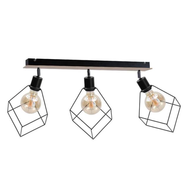 Netlighting Ruben Ceiling Spotlight Bar Wood 65cm 3x E27 in Brown