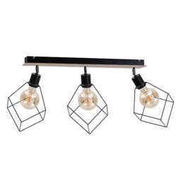 Netlighting Ruben Ceiling Spotlight Bar Wood 65cm 3x E27 in Brown