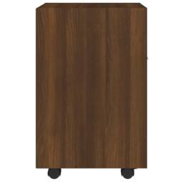 Berkfield Home Side Cabinet with Wheels Brown Oak 33x38x60 cm Engineered Wood - Size: 33 x 38 x 60 cm - thumbnail 4