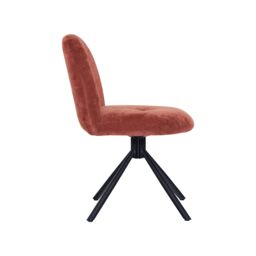 Nordlys Set of 2 Rotating Metal Dining Room Chairs in Red - thumbnail 6