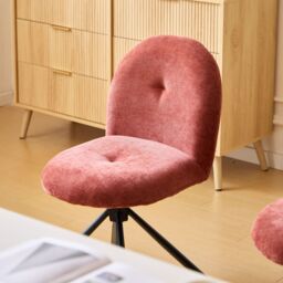 Nordlys Set of 2 Rotating Metal Dining Room Chairs in Red - thumbnail 7