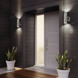 SPETLEK 2 x Stainless Steel Up Down WallLight GU10 IP65 in Silver - thumbnail 2