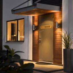 SPETLEK 2 x Stainless Steel Up Down WallLight GU10 IP65 in Silver - thumbnail 5