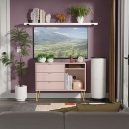 Ready Assembled 2 U Bexley 3 Drawer TV Unit (Ready Assembled) in Dusty Pink