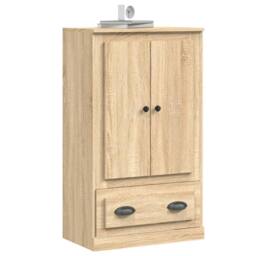 Berkfield Home Highboard Sonoma Oak 60x35.5x103.5 cm Engineered Wood in Light Tan - thumbnail 4