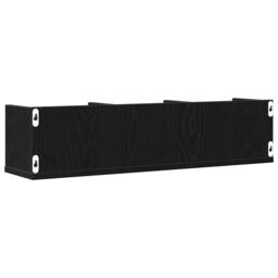Berkfield Home CD Wall Shelf - Black Oak, 75x18x18 cm, Made of Engineered Wood - Size: 75 x 18 x 18 cm - thumbnail 5