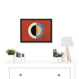 Artery8 Hilma Af Klint Svanen Abstract Circles Painting A4 Artwork Framed Wall Art Print in Black - thumbnail 2