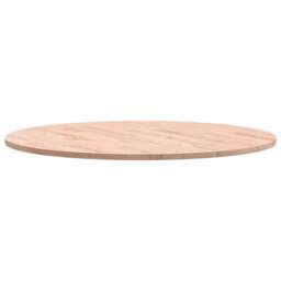 Berkfield Home Table Top Ã˜70x1.5 cm Round Solid Wood Beech in Light Brown - Size: 70x1.5 cm - thumbnail 5