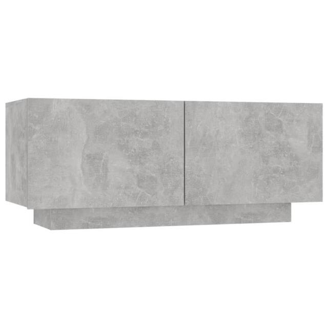Berkfield Home Bedside Cabinet Concrete Grey 100x35x40 cm Engineered Wood - Size: 100 x 35 x 40 cm - image 1