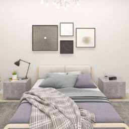 Berkfield Home Bedside Cabinet Concrete Grey 100x35x40 cm Engineered Wood - Size: 100 x 35 x 40 cm - thumbnail 2