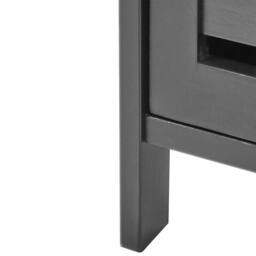 Wyld and Coco Black Bamboo Wall Toilet Paper Door and Shelves Space Saving Modern - thumbnail 7