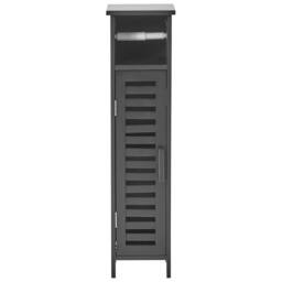 Wyld and Coco Black Bamboo Wall Toilet Paper Door and Shelves Space Saving Modern - thumbnail 5