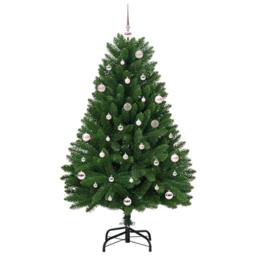Berkfield Home Artificial Christmas Tree with Stand Green 150 cm PVC & Metal - thumbnail 3