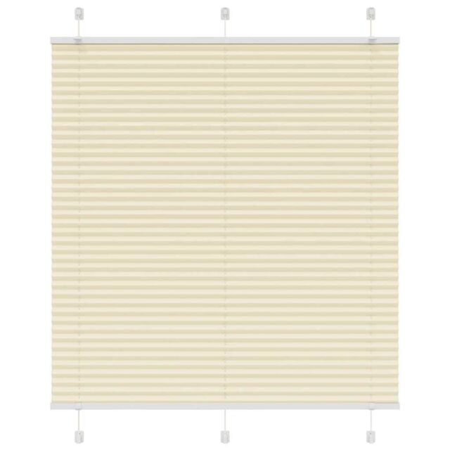 Berkfield Home Pleated Blind Cream 115x150 cm Fabric Width 114.4 cm Polyester - image 1