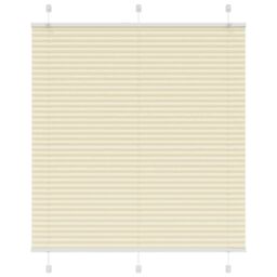 Berkfield Home Pleated Blind Cream 115x150 cm Fabric Width 114.4 cm Polyester - thumbnail 1