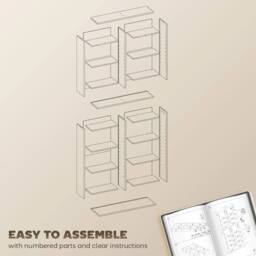 NESTLUNE 640 CD Storage Unit 360 DVD Storage in Black - Size: 100 cm x 15 cm - thumbnail 4