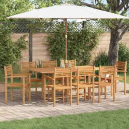 Berkfield Home Garden Stacking Chairs 8 pcs Brown 55.5 x 55.5 x 90 cm - thumbnail 2