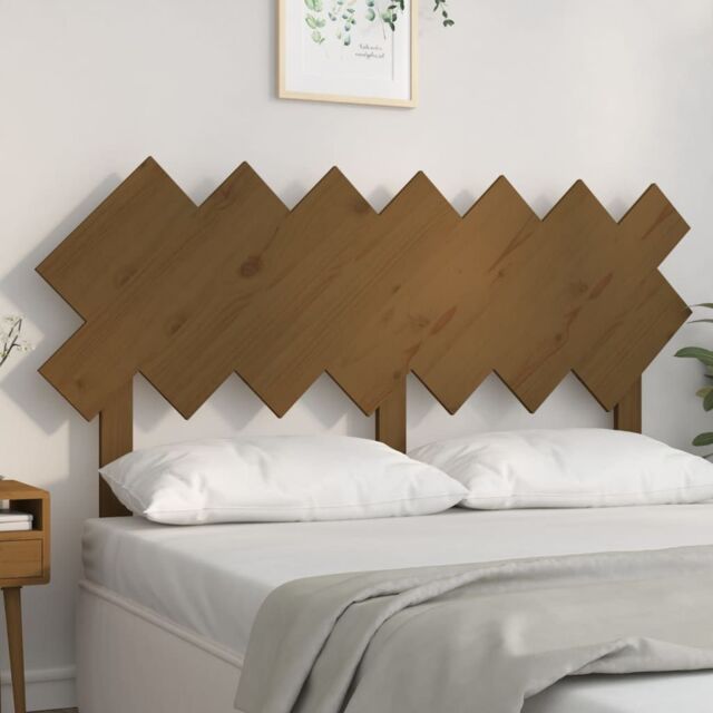Berkfield Home Bed Headboard Honey Brown 141x3x80.5 cm Solid Wood Pine - image 1