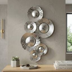 Garden Greatness Relica Six Silver Circles Wall Art - thumbnail 1