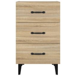 Berkfield Home Bedside Cabinet Sonoma Oak 40x40x66 cm Engineered Wood in Brown - Size: 40 x 40 x 66 cm - thumbnail 3