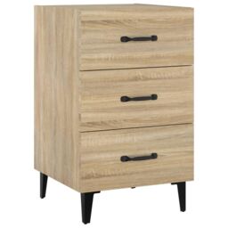 Berkfield Home Bedside Cabinet Sonoma Oak 40x40x66 cm Engineered Wood in Brown - Size: 40 x 40 x 66 cm - thumbnail 2