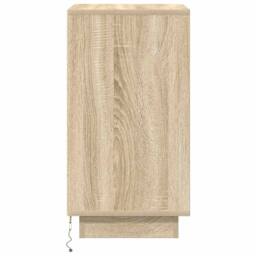Berkfield Home Bedside Cabinet with LED Lights¬†Sonoma Oak 38x34x65 cm - Size: 38 x 34 x 65 cm - thumbnail 8