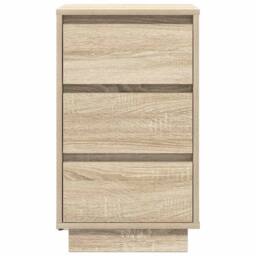 Berkfield Home Bedside Cabinet with LED Lights¬†Sonoma Oak 38x34x65 cm - Size: 38 x 34 x 65 cm - thumbnail 7