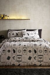 Catherine Lansfield 'Enchanted Witchcraft' Reversible Duvet Cover Set in Black - Size: Single - thumbnail 2
